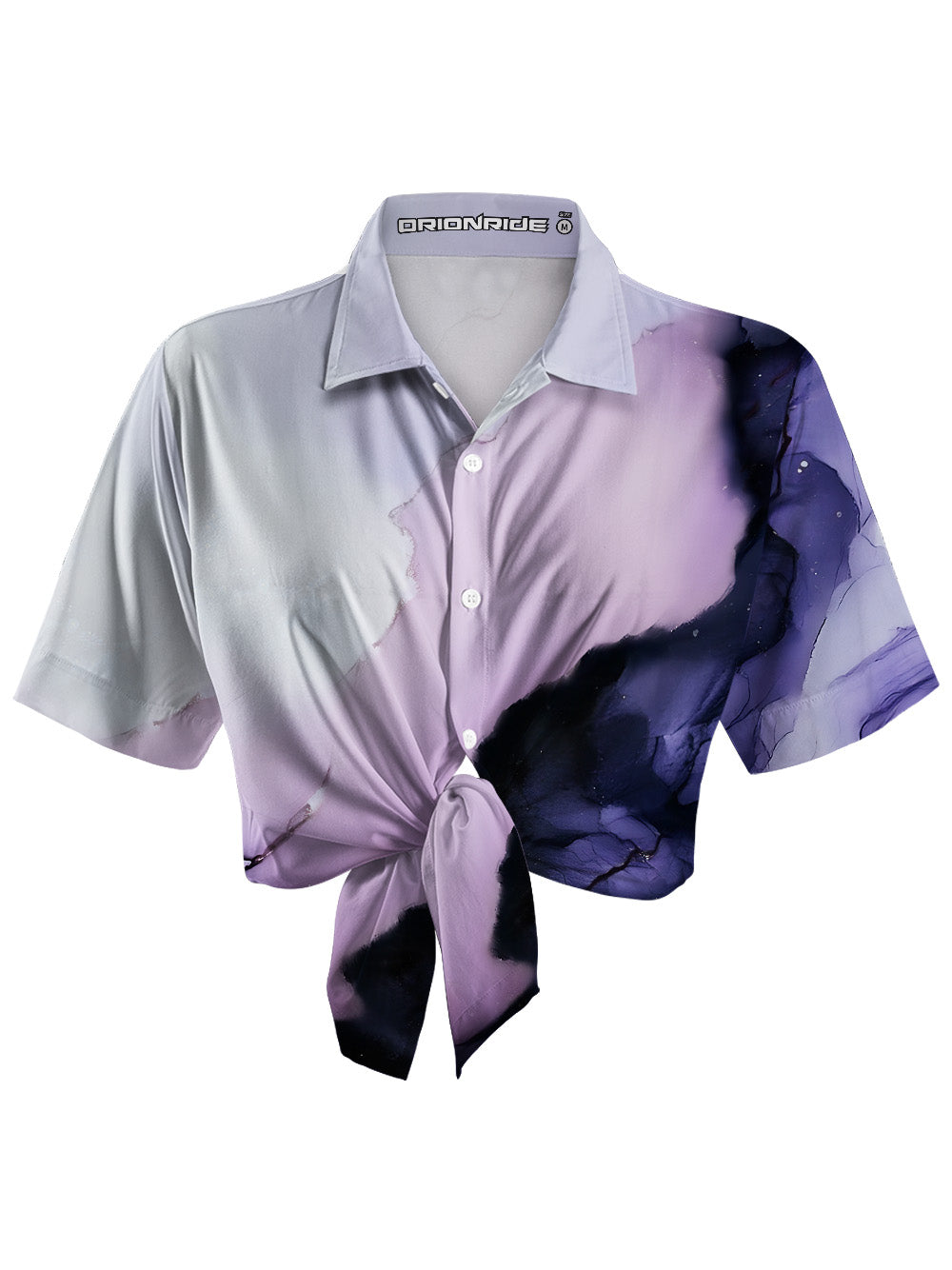 Orionride Purple Ink Zipper Pockets Ultra Lightweight Short Sleeves Women's Gravel Shirt