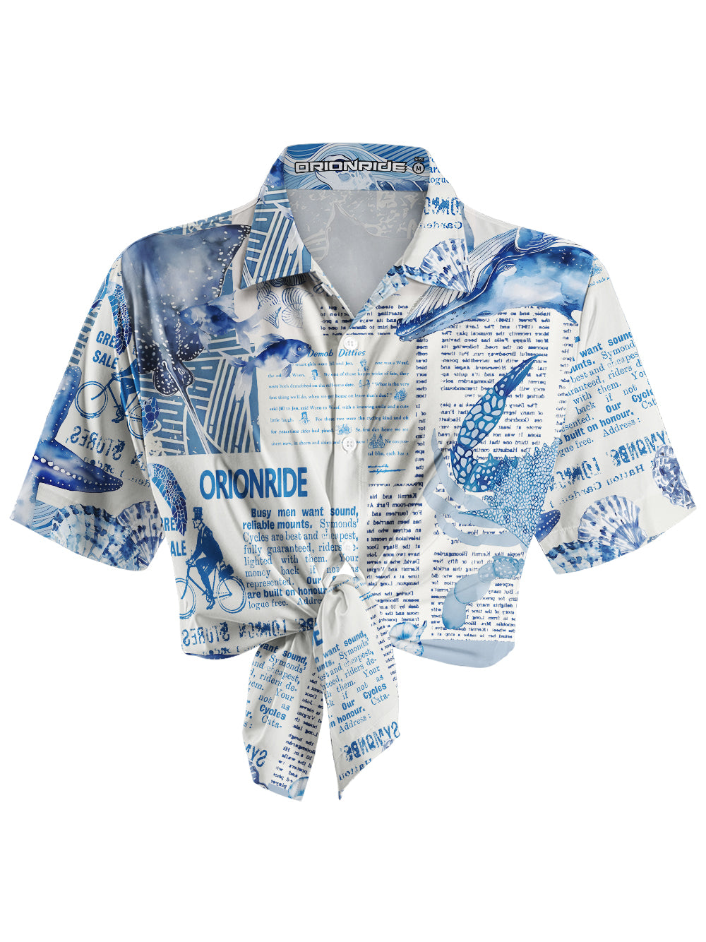 Orionride Marine News Zipper Pockets Ultra Lightweight Short Sleeves Women's Gravel Shirt
