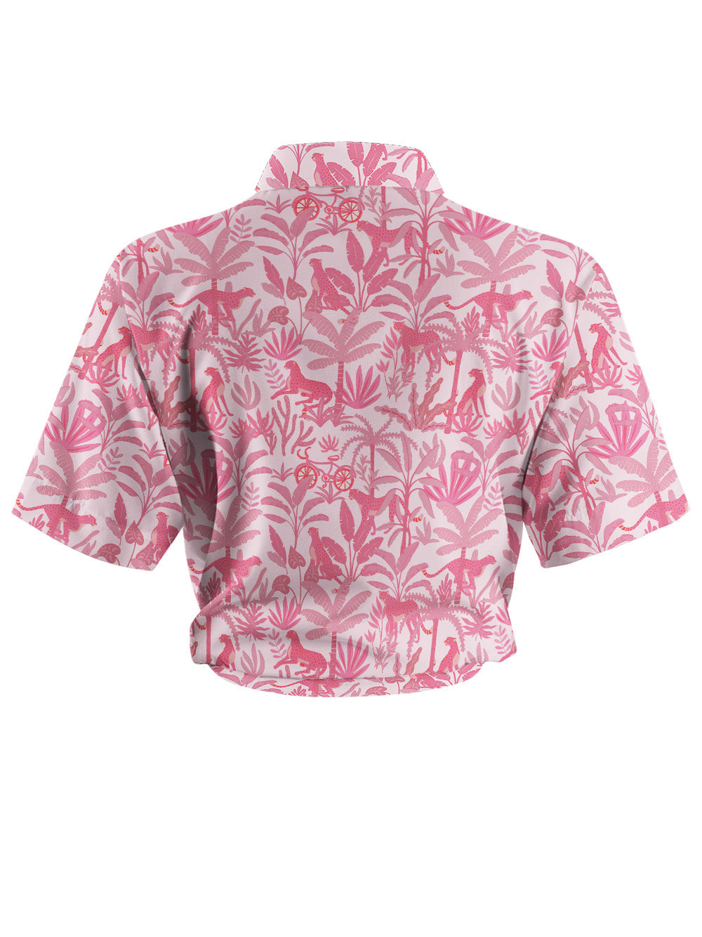 Orionride Jungle Leopard Zipper Pockets Ultra Lightweight Short Sleeves Women's Gravel Shirt