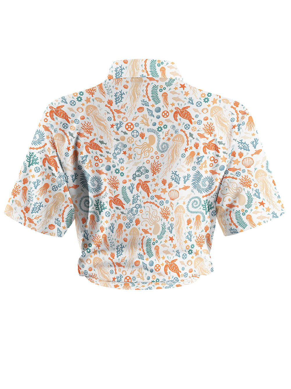Orionride Ocean Paradise Zipper Pockets Ultra Lightweight Short Sleeves Women's Gravel Shirt
