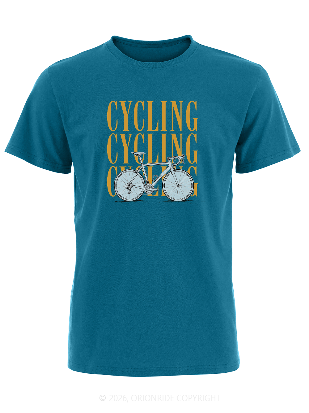 Orionride Golden Bicycle Short Sleeves Bike T-Shirt