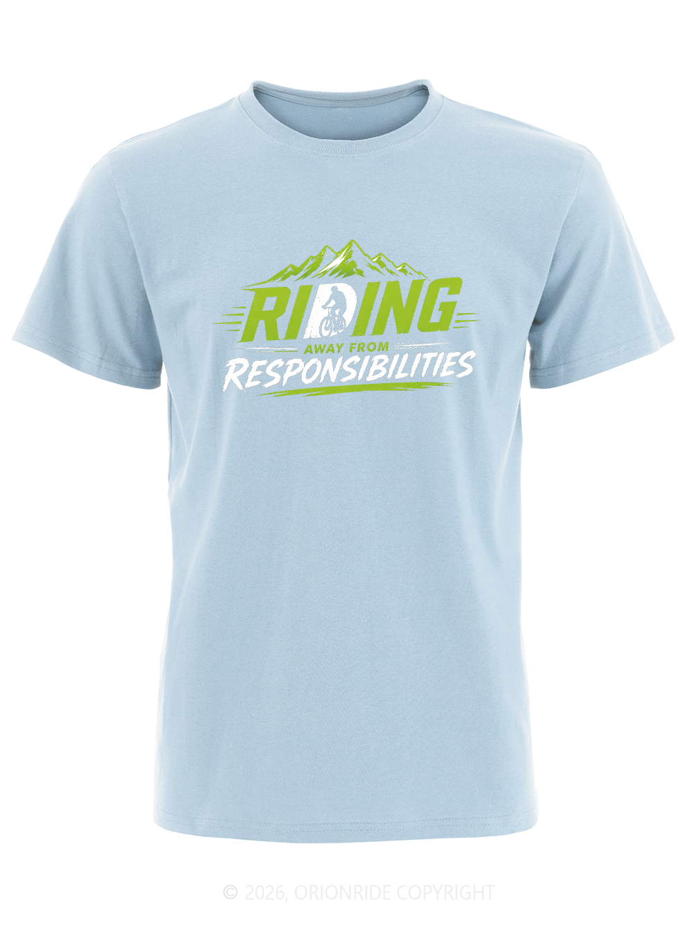 Orionride Green Mountain Outline Short Sleeves Bike T-Shirt