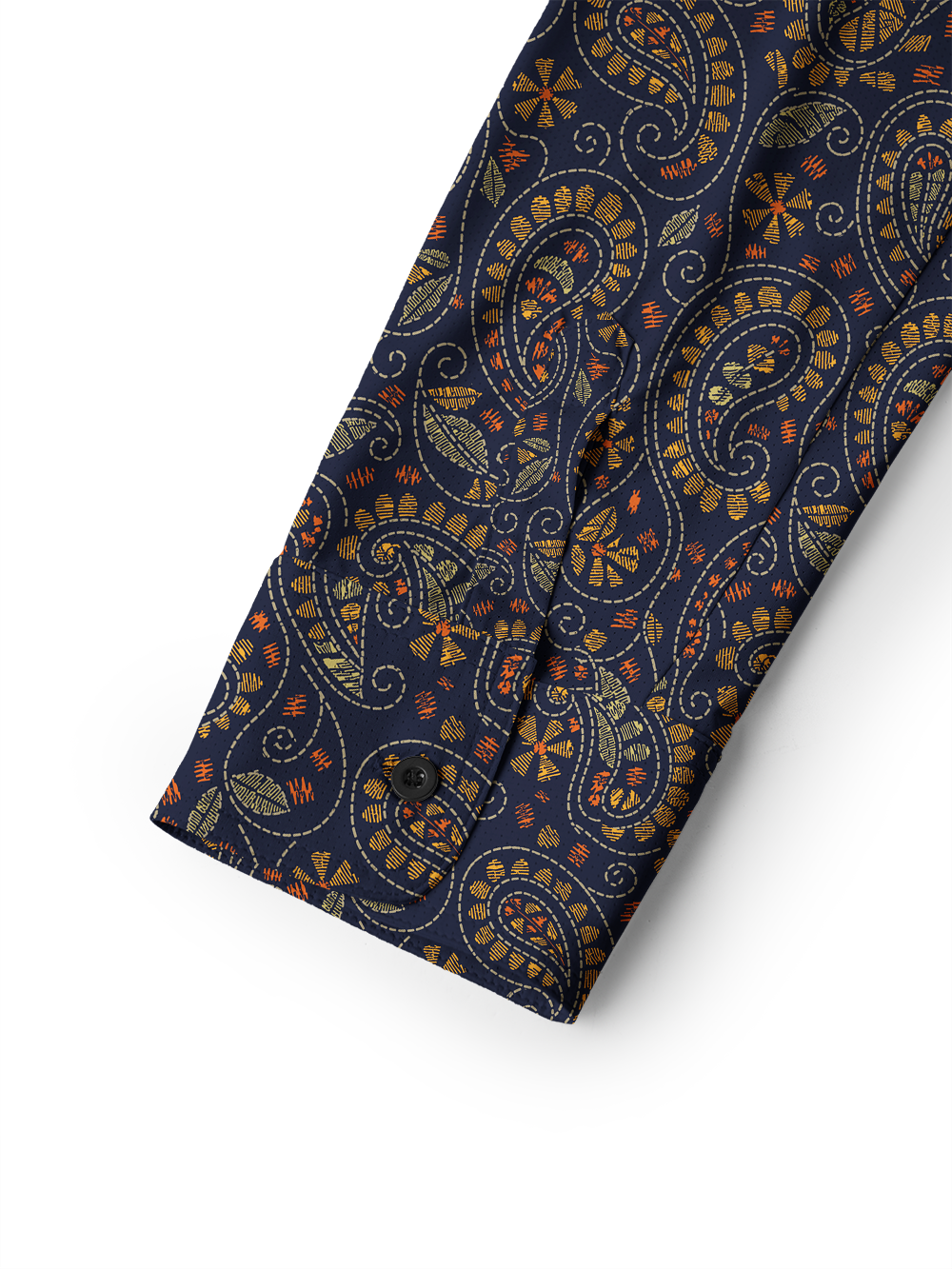Orionride Paisley Night Men's Stretchy Breathable Long Sleeve Gravel Shirt