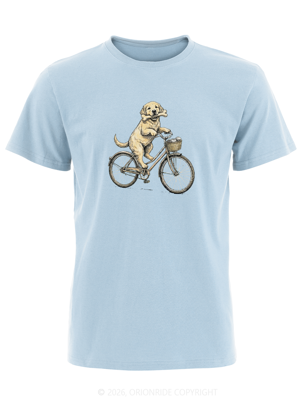 Orionride Puppy Riding A Bike Short Sleeves Bike T-Shirt