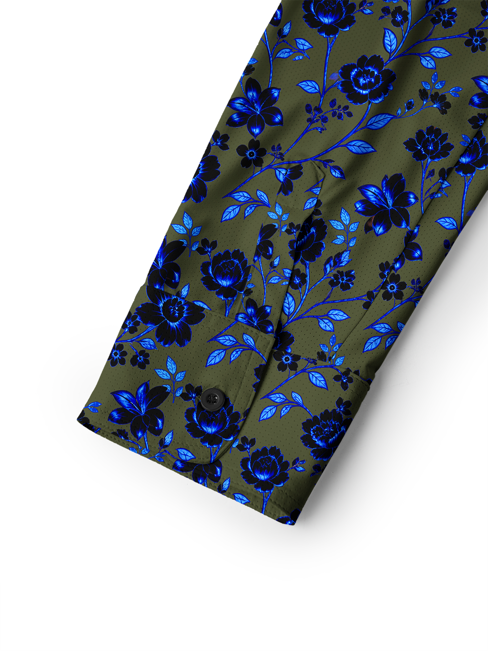 Orionride Fluorescent Flowers Men's Stretchy Breathable Long Sleeve Gravel Shirt