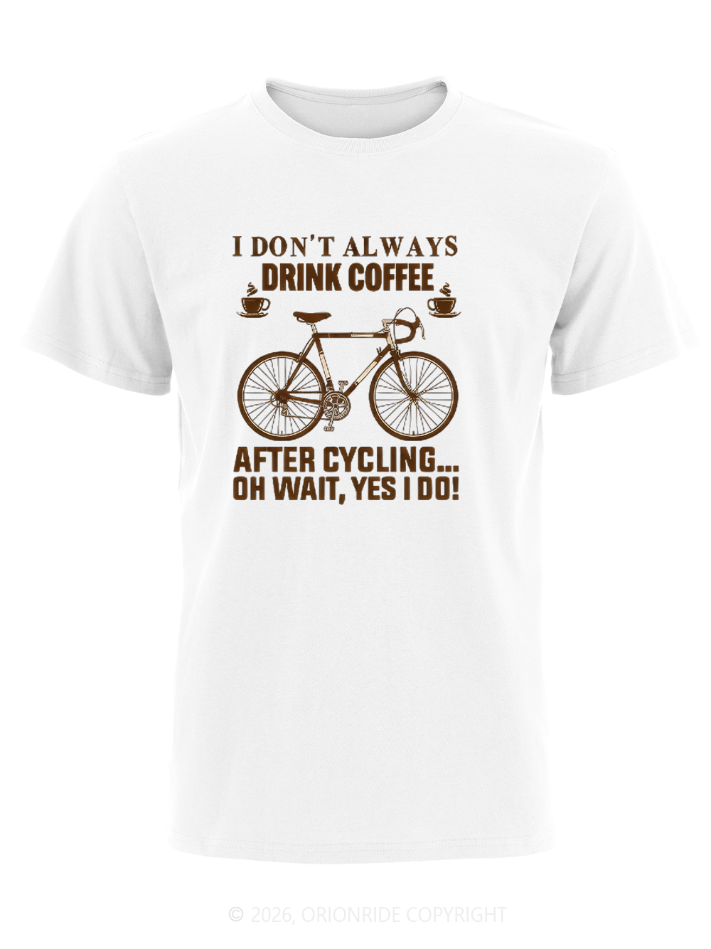 Orionride Drinking Coffee Short Sleeves Bike T-Shirt