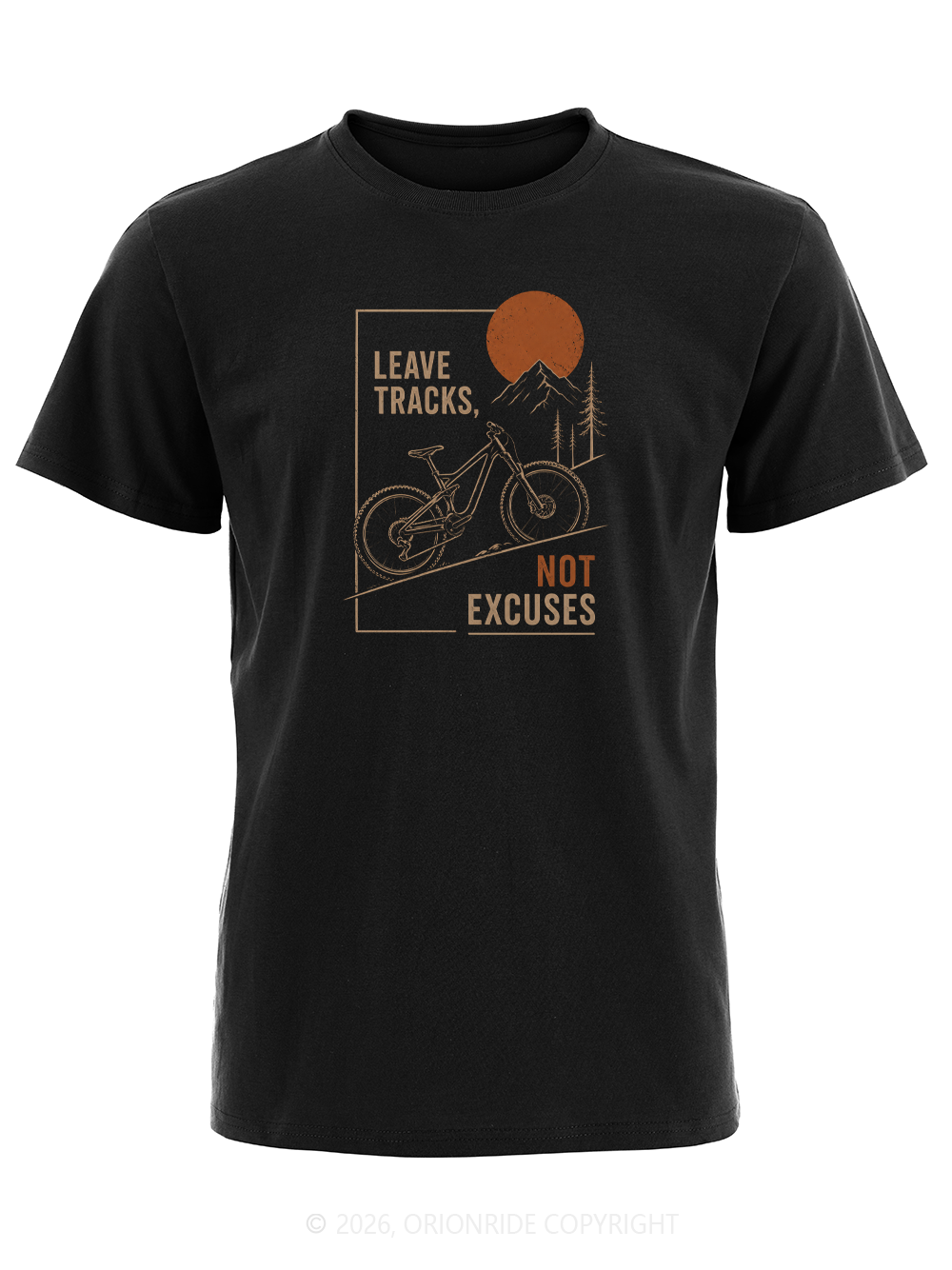 Orionride Red Sun Tracks Short Sleeves Bike T-Shirt