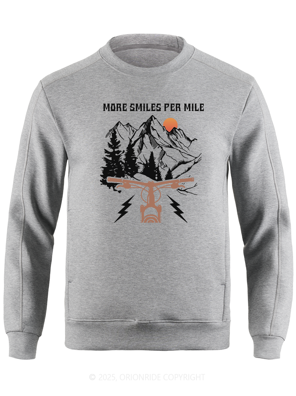 Orionride More Smiles Per Mile Long Sleeve Bike Sweatshirt