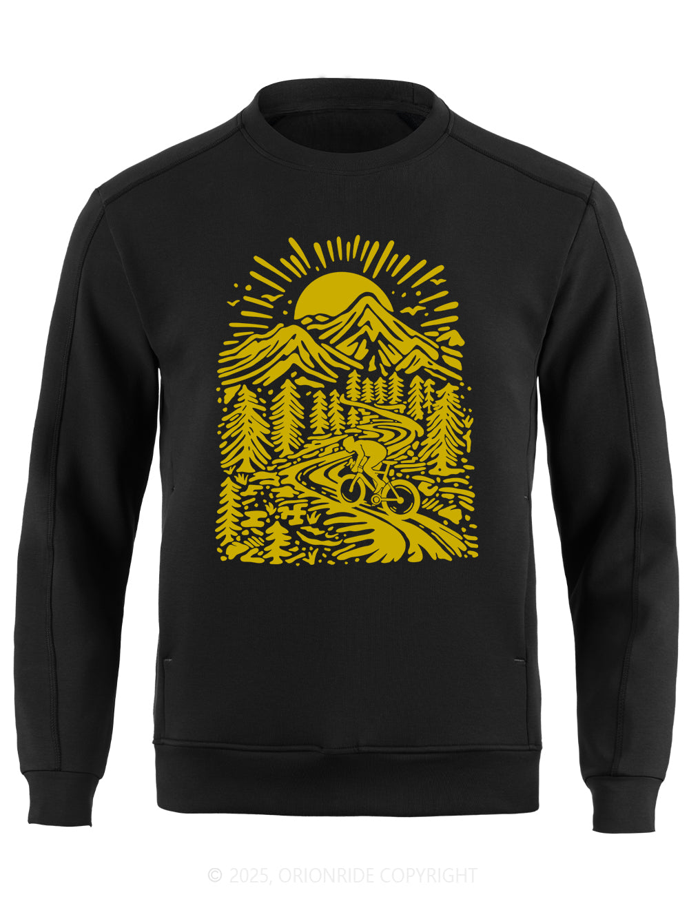 Orionride Sunrise In The Mountain Long Sleeve Bike Sweatshirt