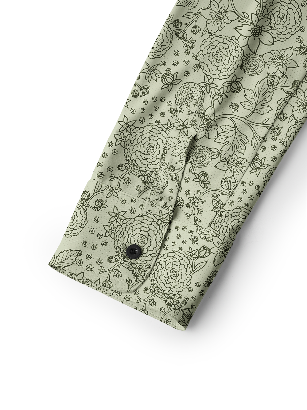 Orionride Flower Balls Formed A Cluster Men's Stretchy Breathable Long Sleeve Gravel Shirt