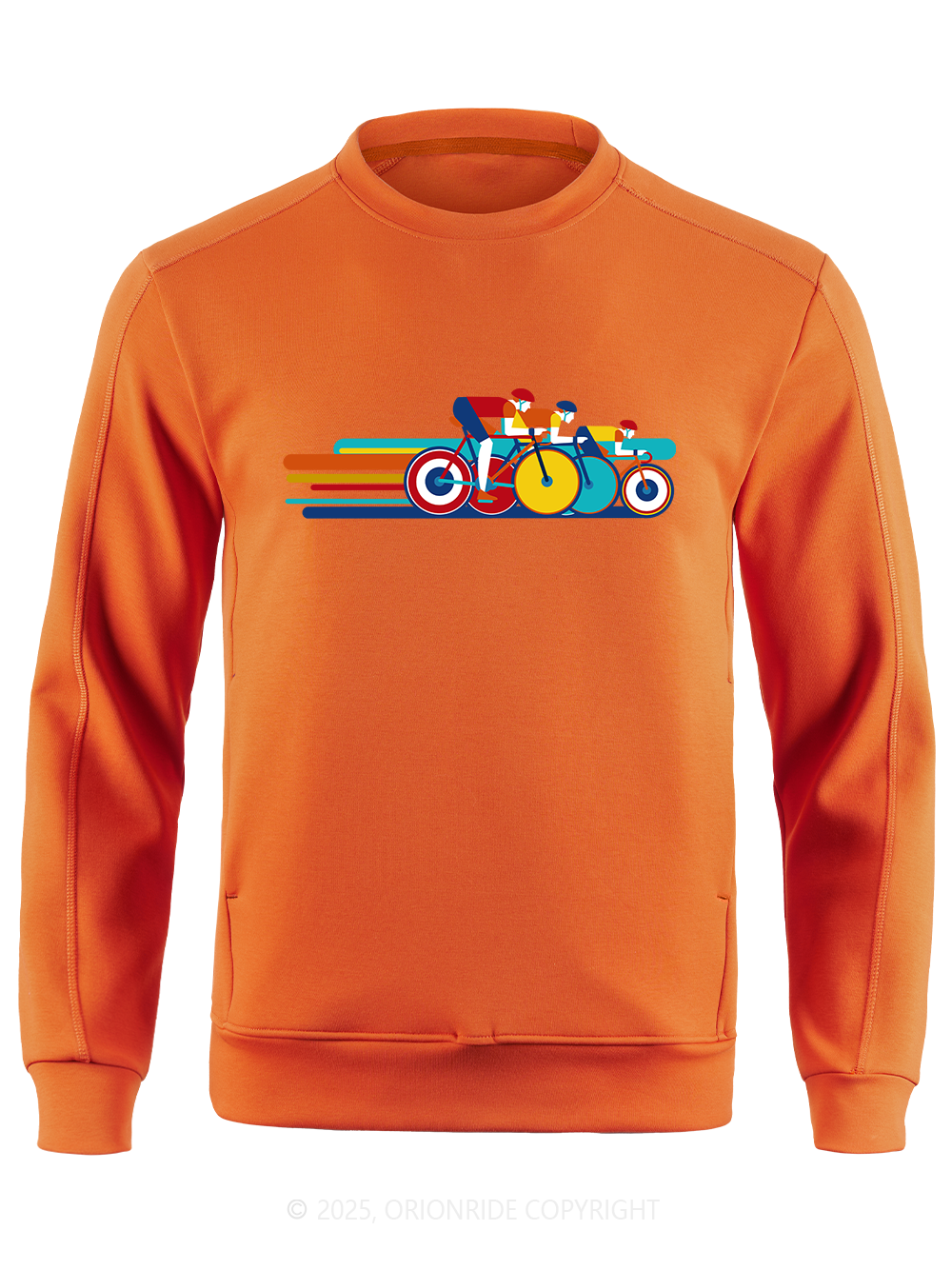 Orionride Color Bar Cycling Long Sleeve Bike Sweatshirt