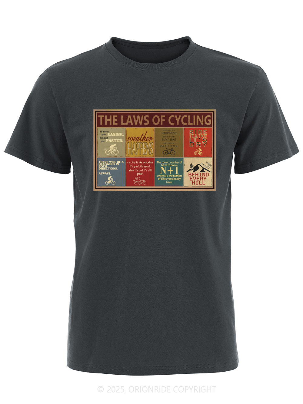 Orionride The Laws Of Cycling Short Sleeves Bike T-Shirt