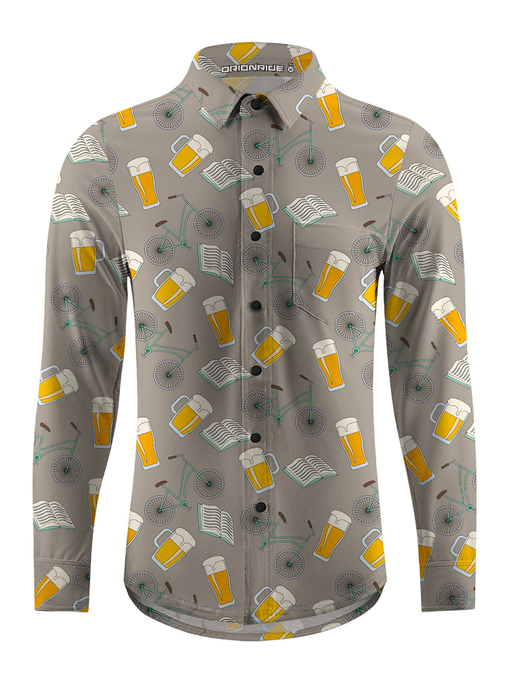 Orionride Ride Day Men's Stretchy Breathable Long Sleeve Gravel Shirt