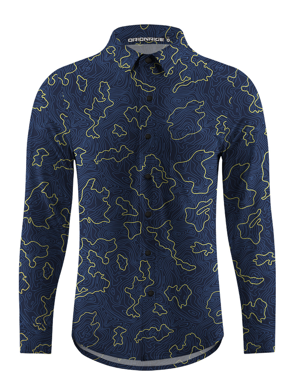 Orionride Contour Tiling Men's Stretchy Breathable Long Sleeve Gravel Shirt