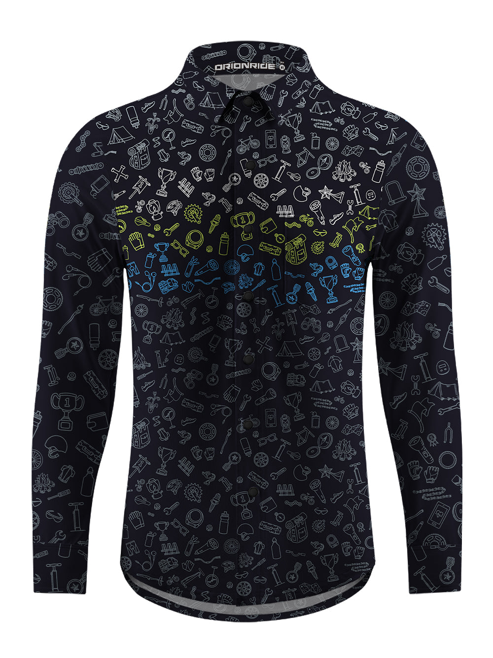 Orionride Sprite Parts Men's Stretchy Breathable Long Sleeve Gravel Shirt