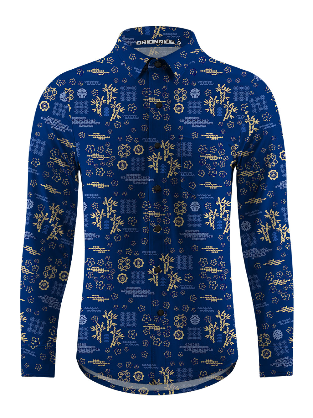 Orionride Bamboo Gear Men's Stretchy Breathable Long Sleeve Gravel Shirt