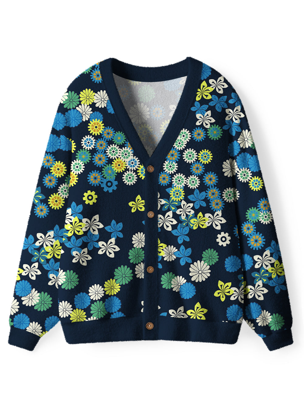 Orionride Charming Daisy Men's Cardigan Knit Sweaters