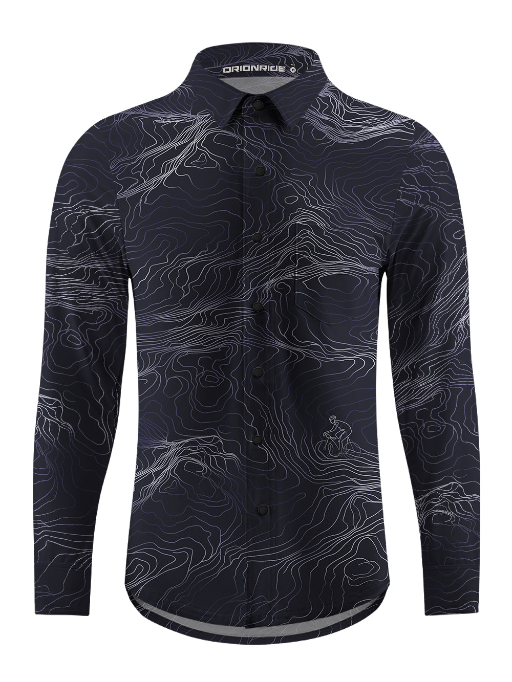 Orionride Rugged Contours Men's Stretchy Breathable Long Sleeve Gravel Shirt