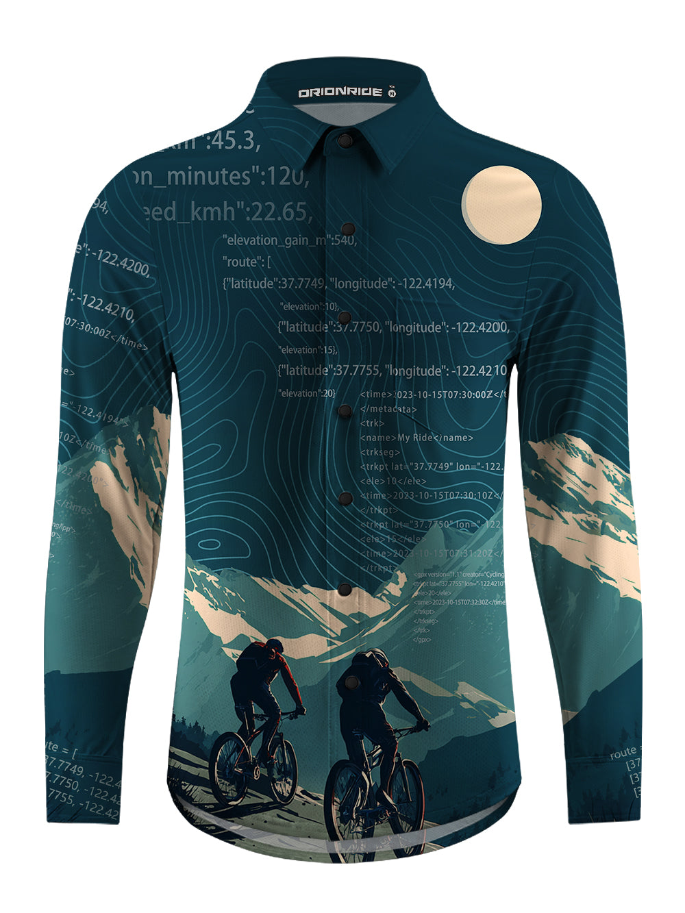 Orionride Travel Together Men's Stretchy Breathable Long Sleeve Gravel Shirt