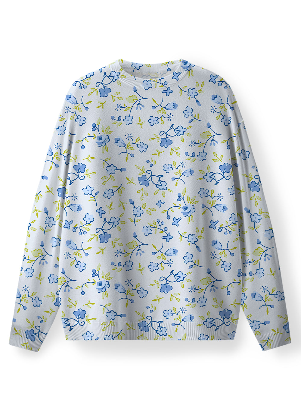 Orionride Blue Flower Bicycle Women's Sweaters