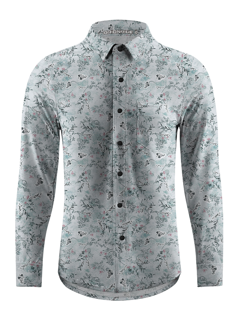 Orionride Whispering Leaves Men's Stretchy Breathable Long Sleeve Gravel Shirt