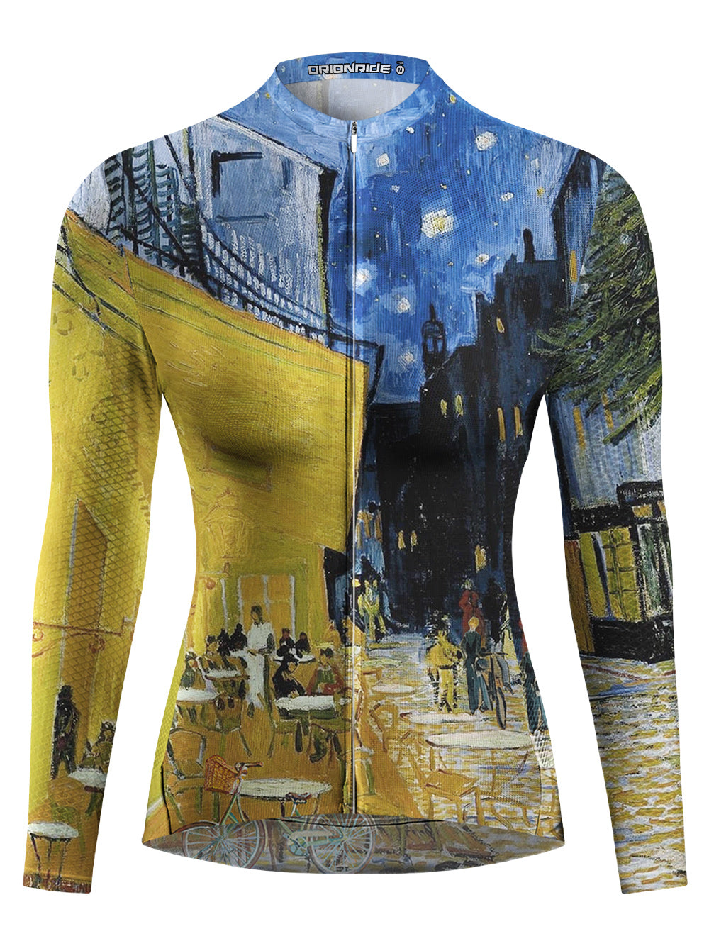 Orionride Van Gogh Clock Women's Long Sleeve Cycling Jersey