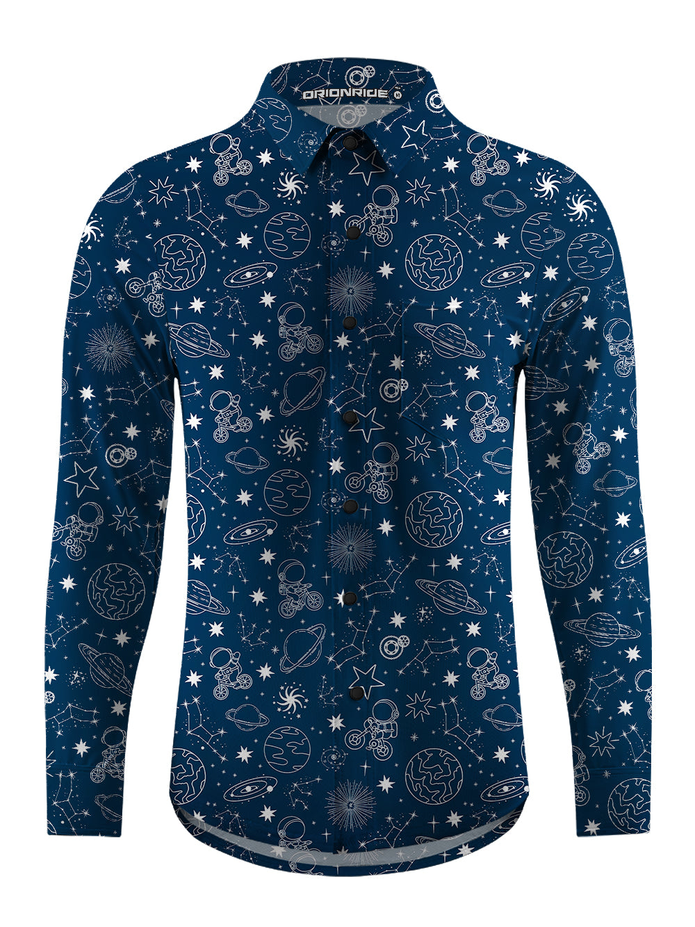 Orionride Space Journey Men's Stretchy Breathable Long Sleeve Gravel Shirt