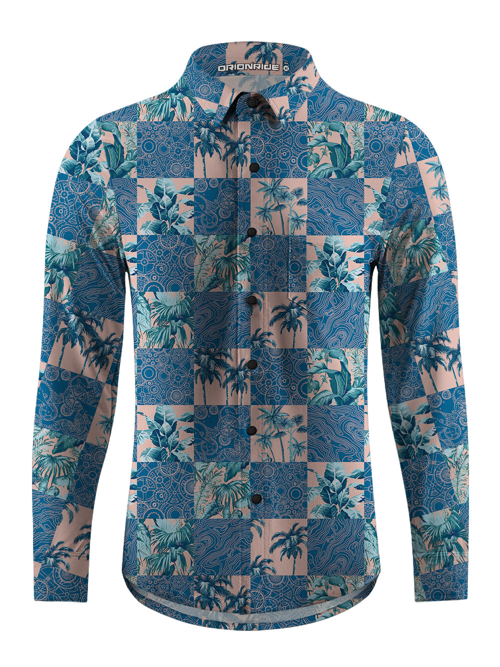 Orionride Passionate Coconut Men's Stretchy Breathable Long Sleeve Gravel Shirt