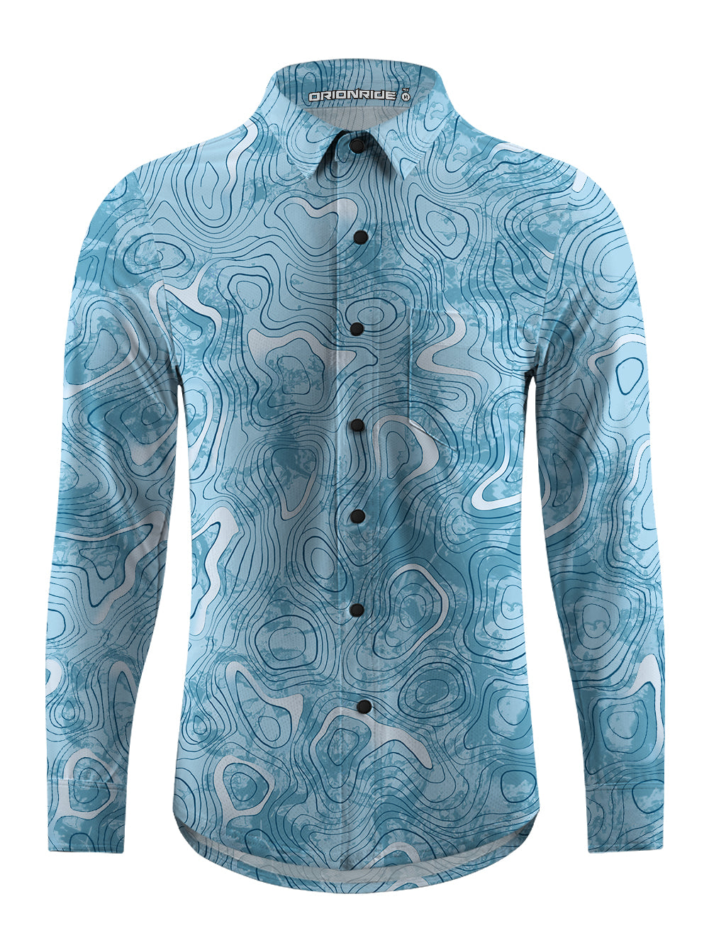 Orionride Mysterious Contours Men's Stretchy Breathable Long Sleeve Gravel Shirt