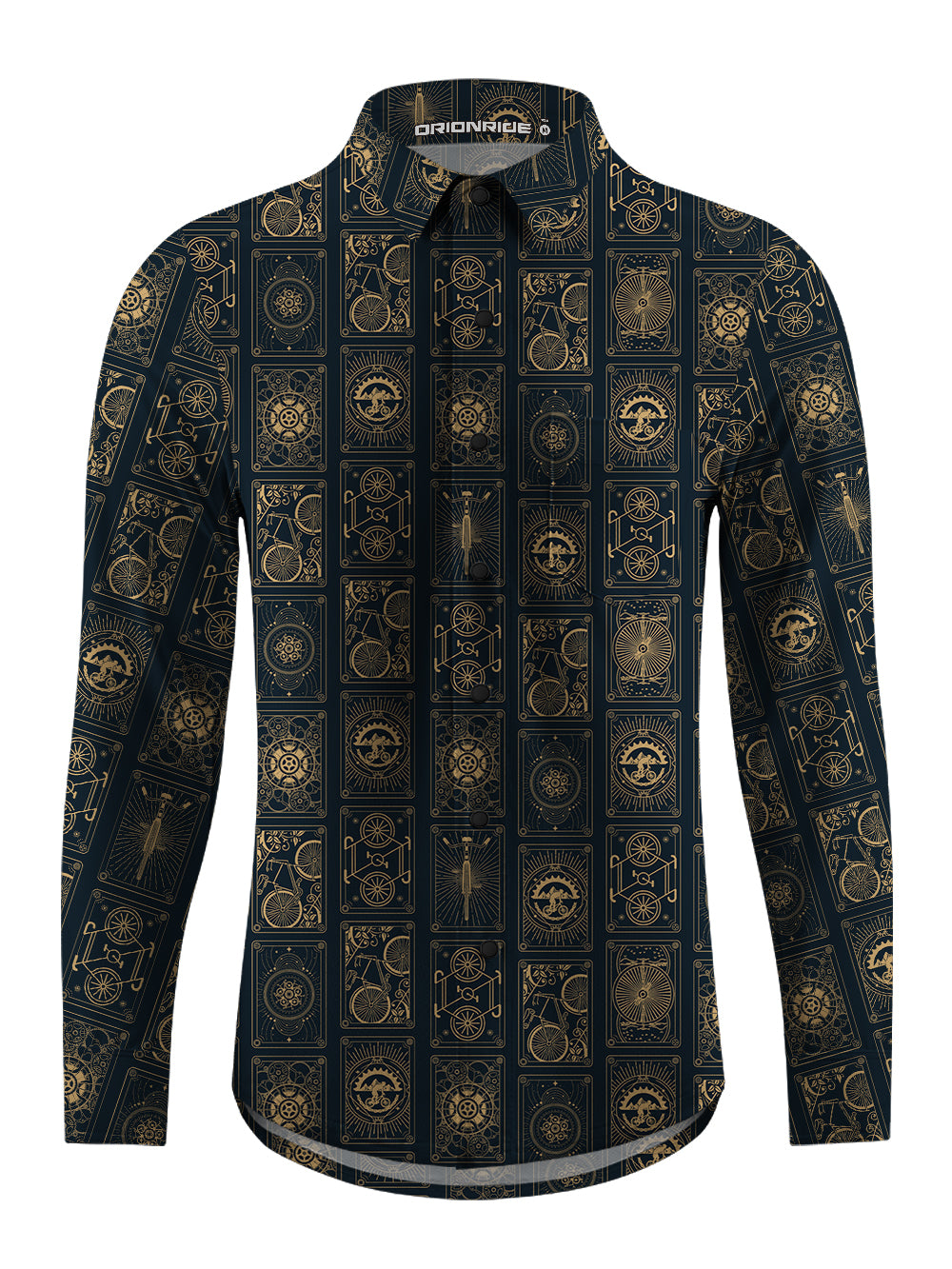 Orionride Bicycle Cards Men's Stretchy Breathable Long Sleeve Gravel Shirt