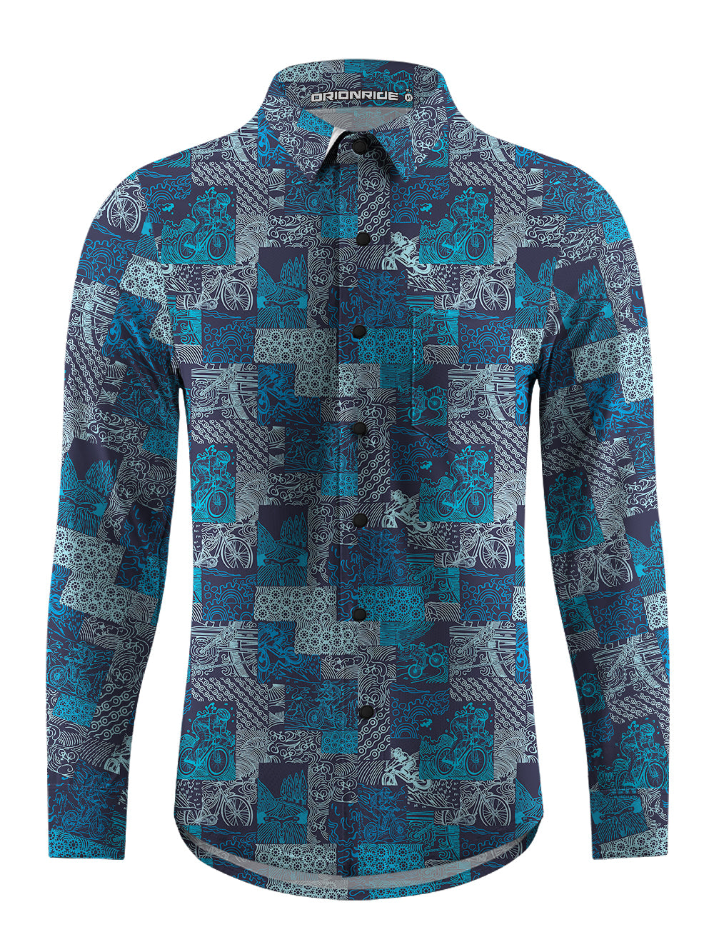 Orionride Fun Ride Men's Stretchy Breathable Long Sleeve Gravel Shirt