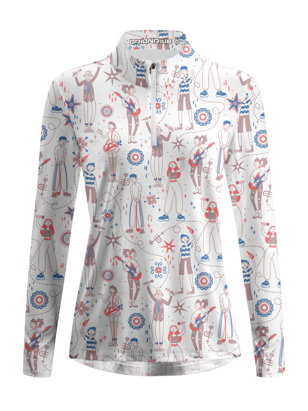 Orionride Laughter And Cheers Women's Quarter Zipper Long Sleeve Jersey