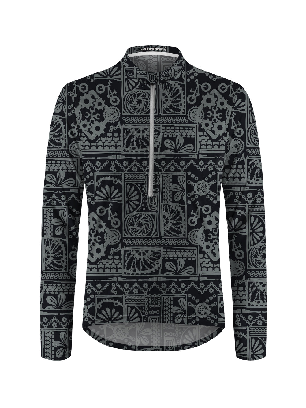 Orionride Parts House Long Sleeve Half Zipper Mountain Bike Jersey