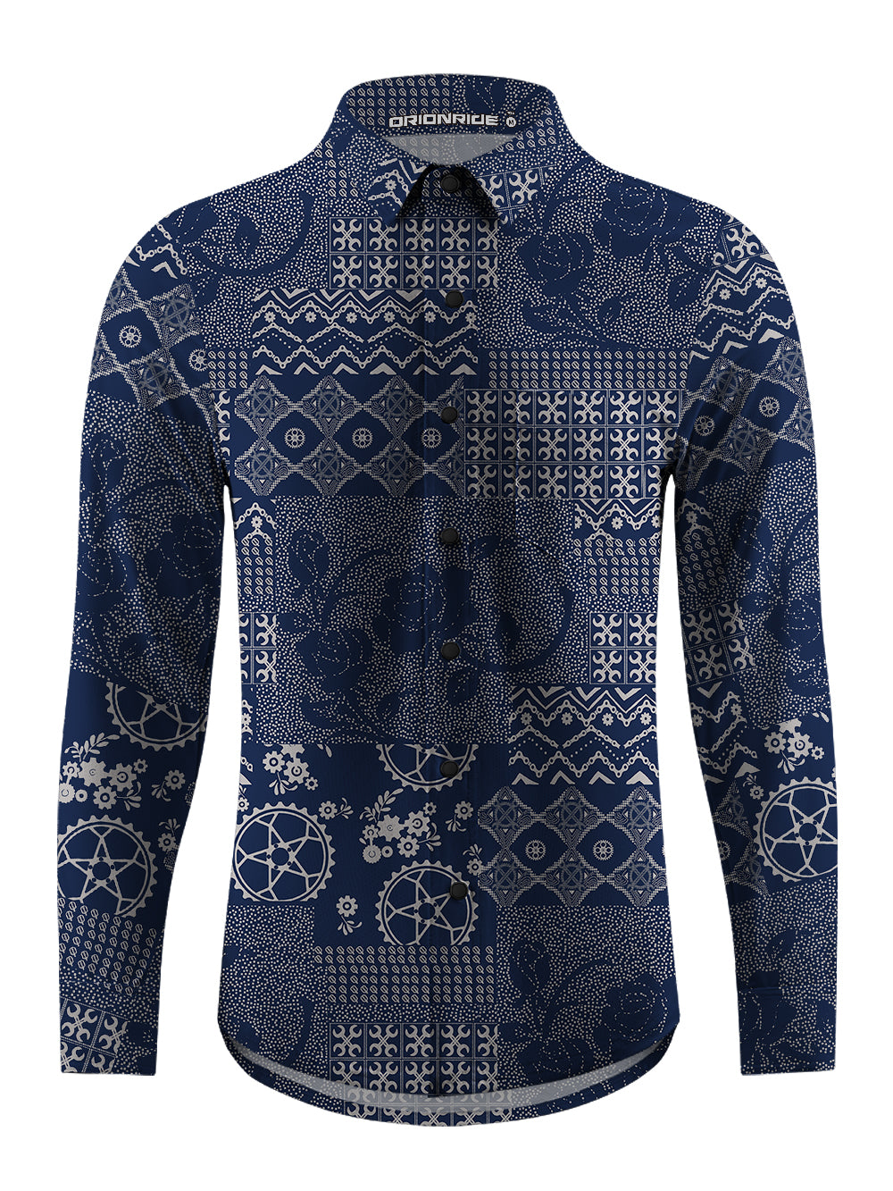 Orionride Rose Story Men's Stretchy Breathable Long Sleeve Gravel Shirt