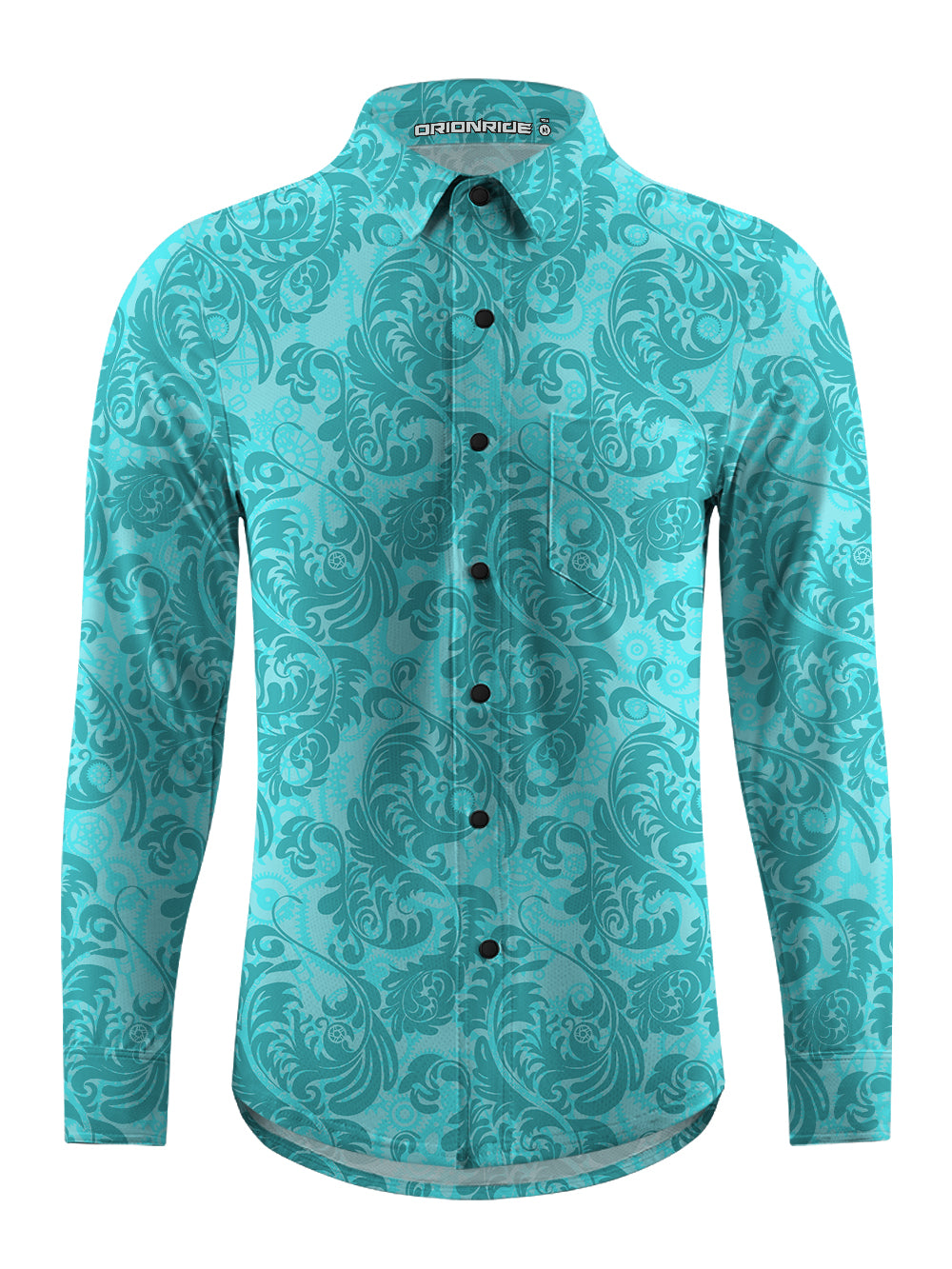 Orionride Psychedelic Vine Men's Stretchy Breathable Long Sleeve Gravel Shirt