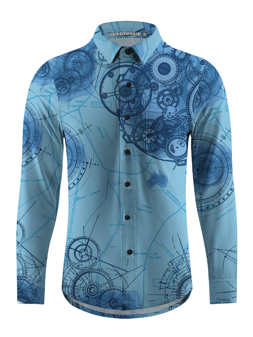 Orionride Gear Structure Men's Stretchy Breathable Long Sleeve Gravel Shirt
