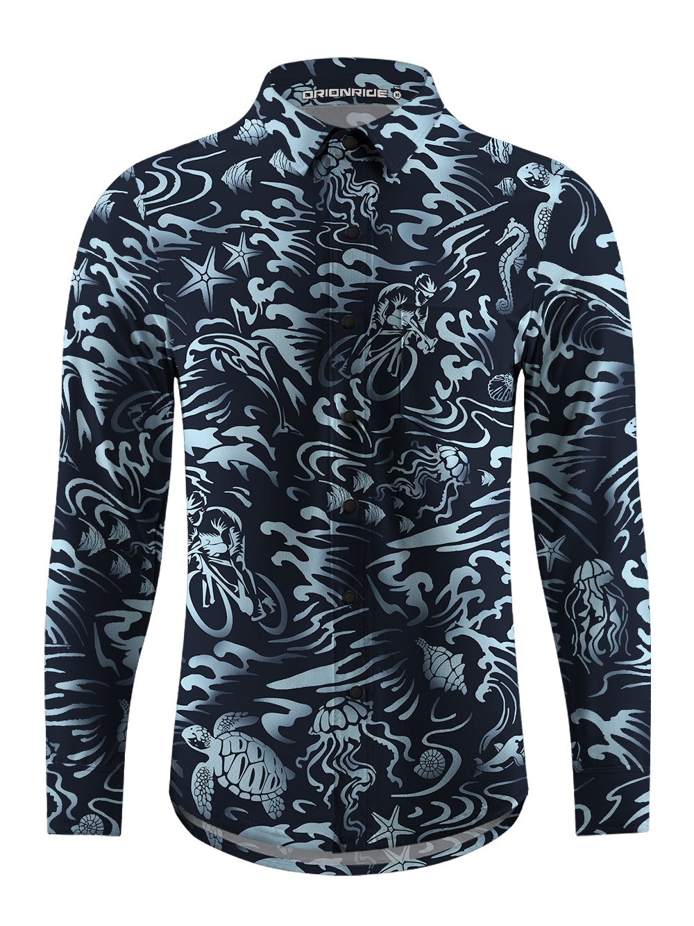 Orionride Ocean Legend Men's Stretchy Breathable Long Sleeve Gravel Shirt