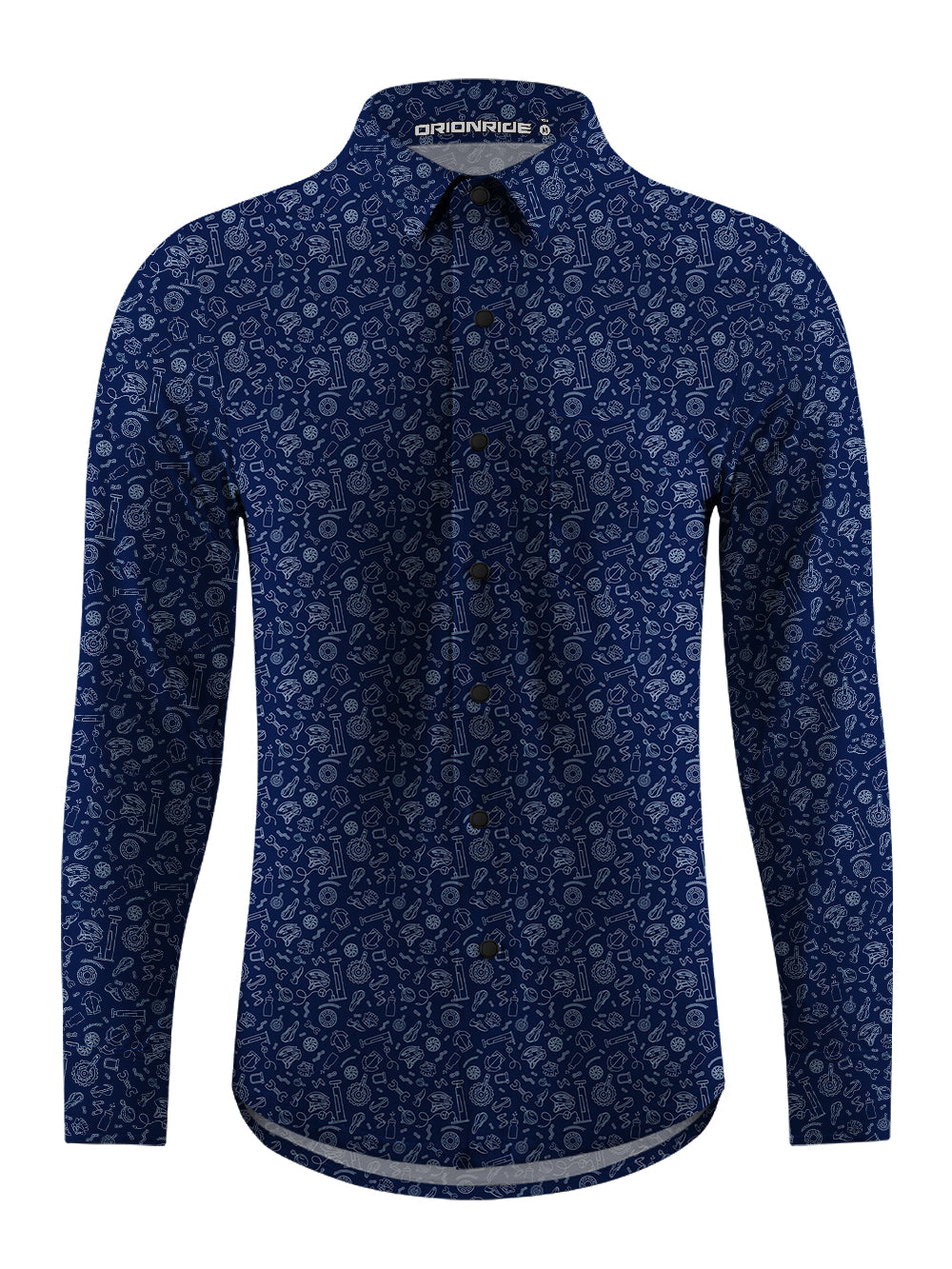 Orionride Cycling Parts Men's Stretchy Breathable Long Sleeve Gravel Shirt