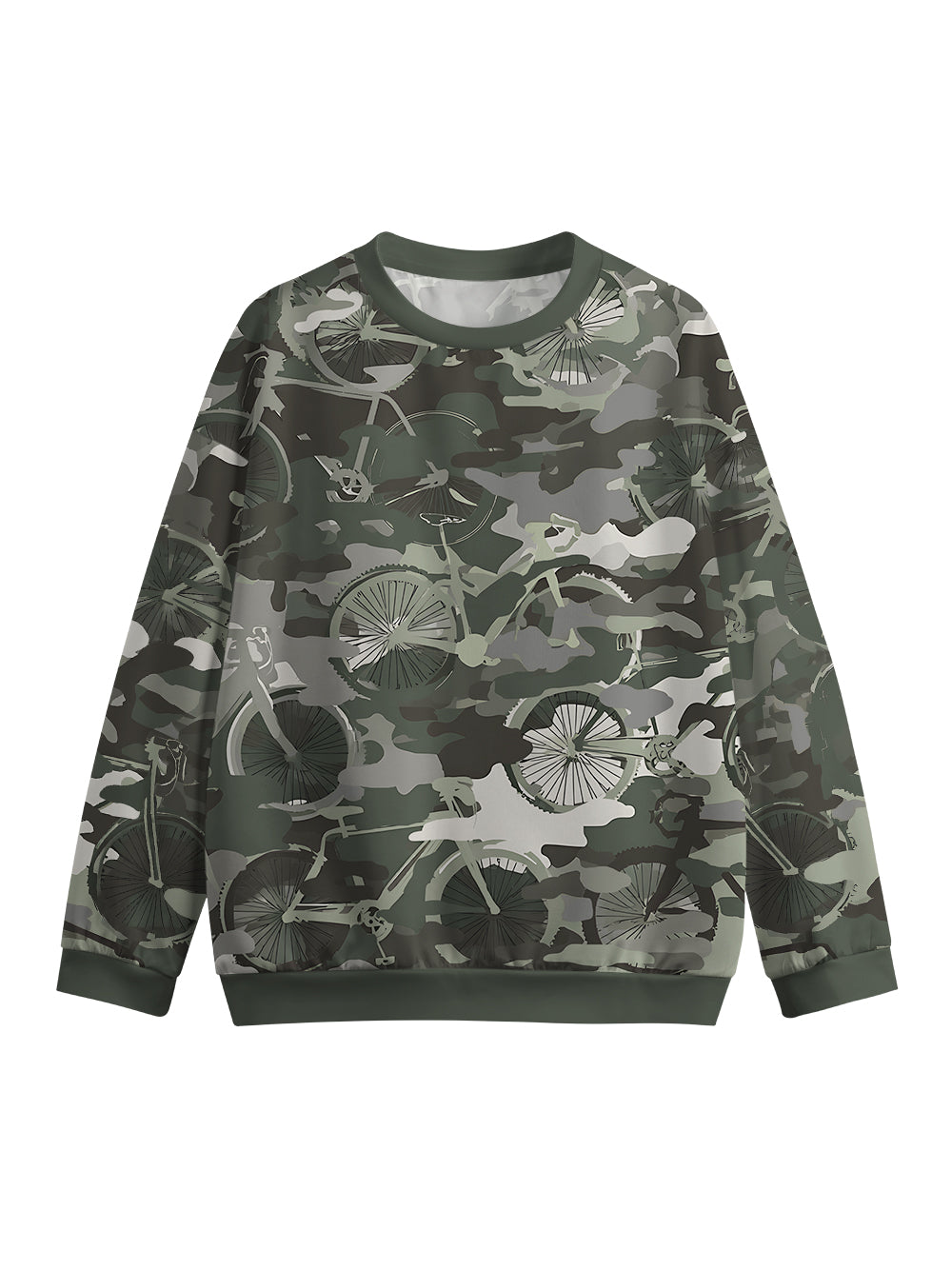 Orionride Camouflage Crew Neck Pullover Sweatshirt