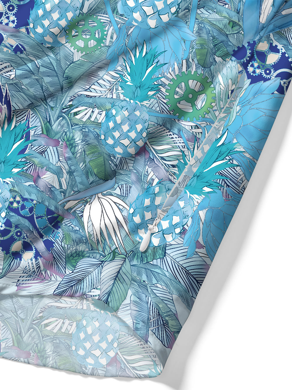 Orionride Tropical Pineapple Zipper Pockets Ultra Lightweight Short Sleeves Gravel Shirt