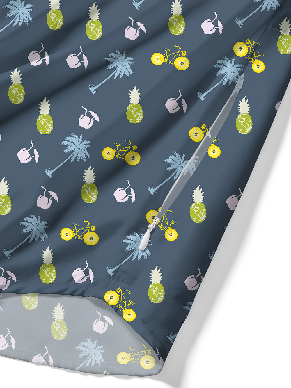 Orionride Tropical Fruits Zipper Pockets Ultra Lightweight Short Sleeves Gravel Shirt
