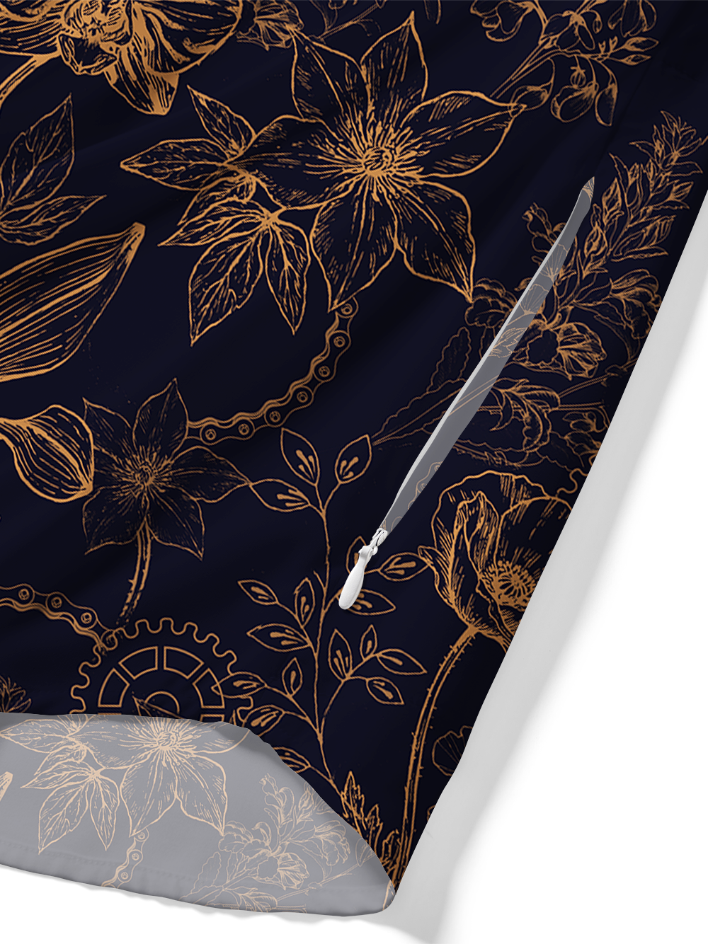 Orionride Golden Daffodils Zipper Pockets Ultra Lightweight Short Sleeves Gravel Shirt