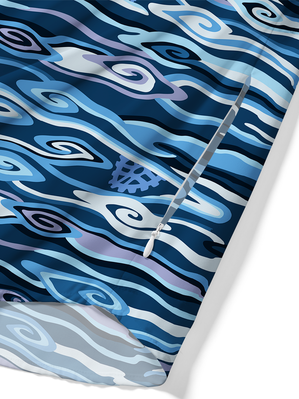 Orionride Flowing Waves Zipper Pockets Ultra Lightweight Short Sleeves Gravel Shirt