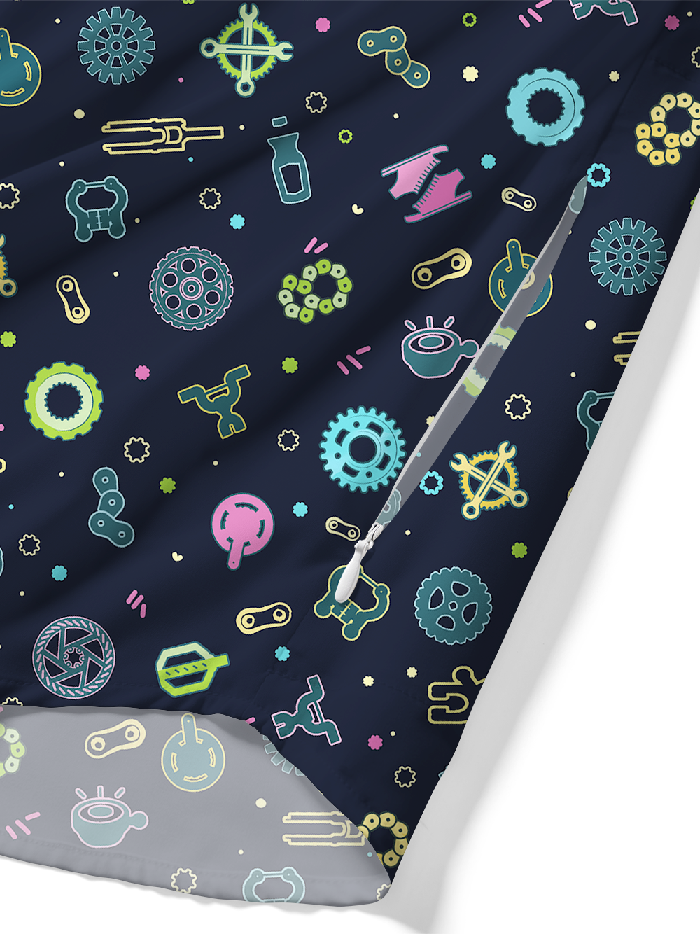 Orionride Light-Up Parts Zipper Pockets Ultra Lightweight Short Sleeves Gravel Shirt