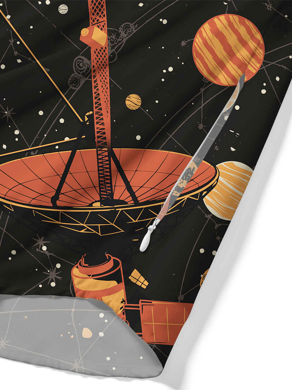 Orionride Starry Sky Background Zipper Pockets Ultra Lightweight Short Sleeves Gravel Shirt