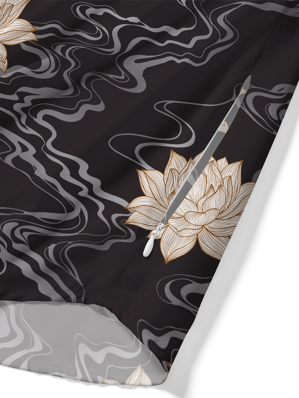 Orionride Golden Lotus Zipper Pockets Ultra Lightweight Short Sleeves Gravel Shirt
