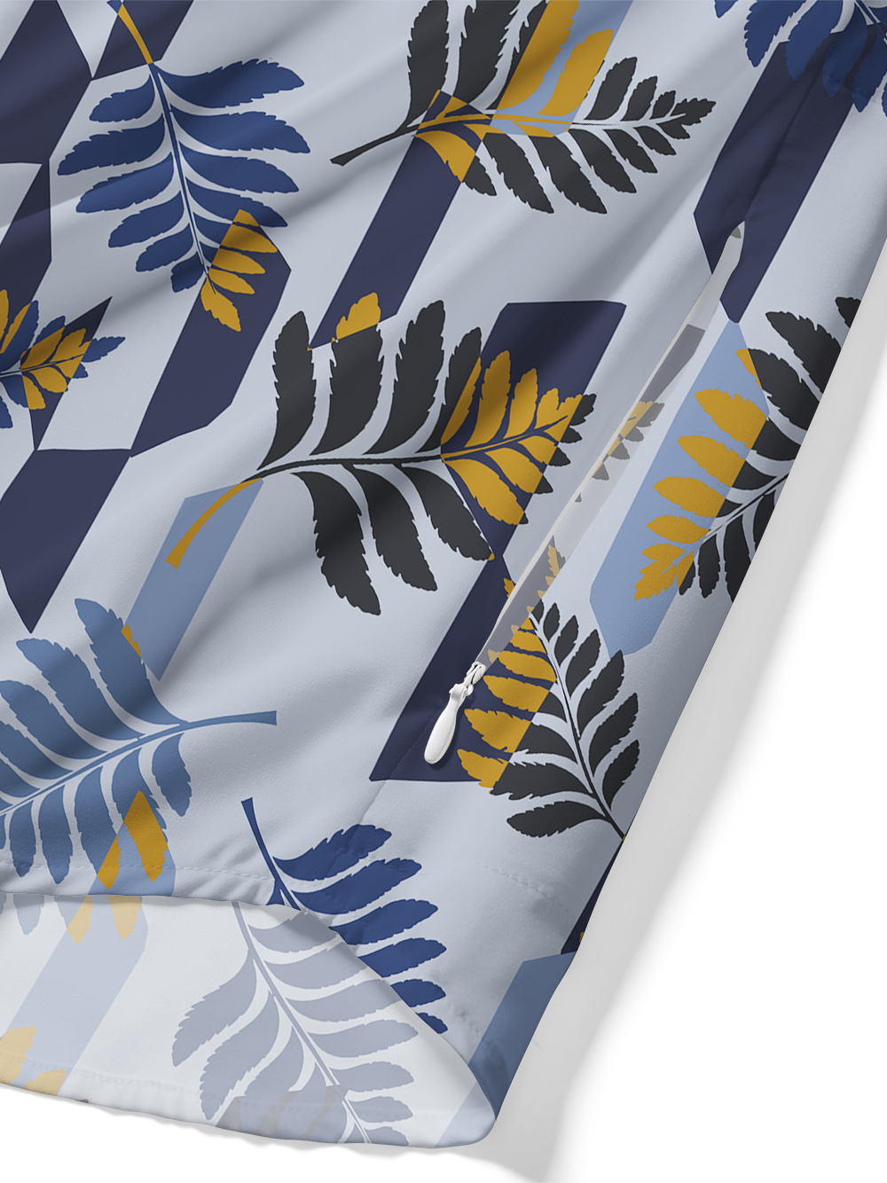 Orionride Geometric Fern Pattern Zipper Pockets Ultra Lightweight Short Sleeves Gravel Shirt