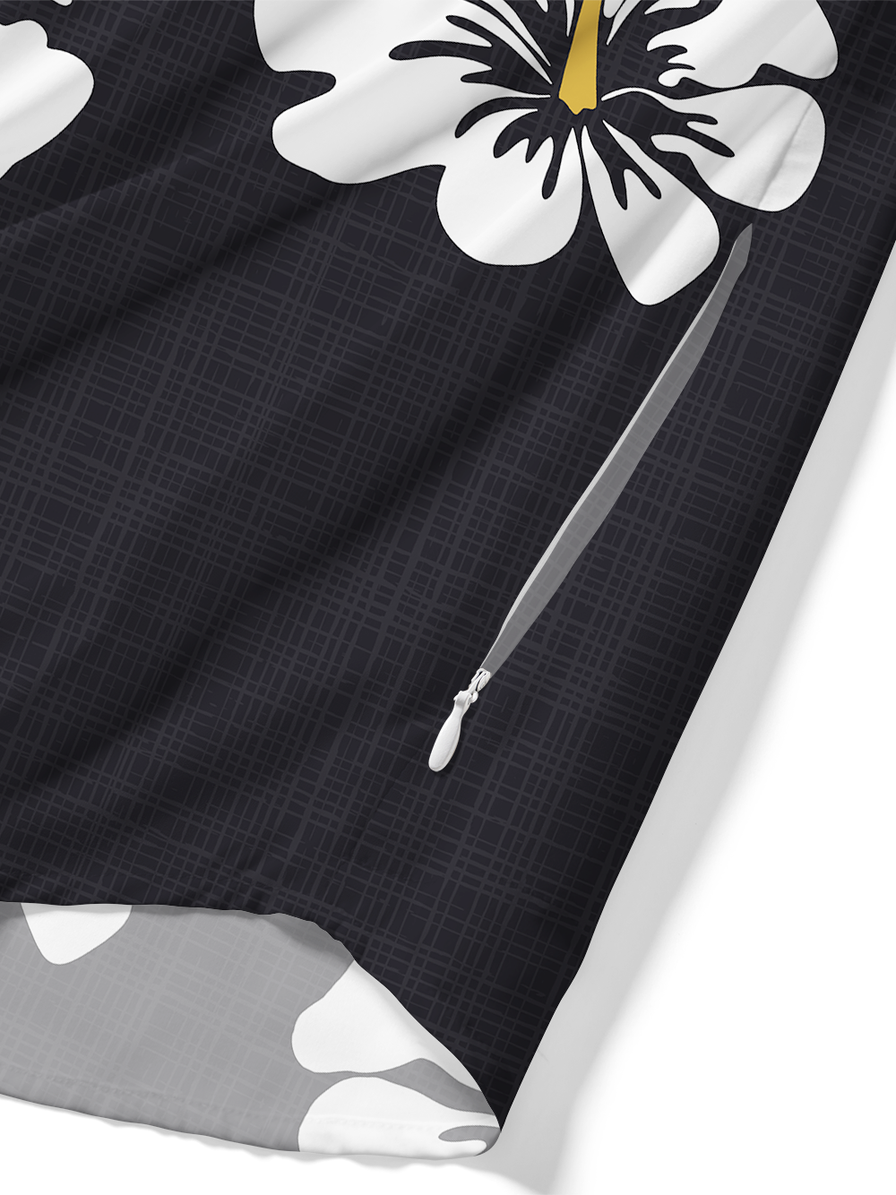 Orionride Hibiscus Flowers Bloom Zipper Pockets Ultra Lightweight Short Sleeves Gravel Shirt