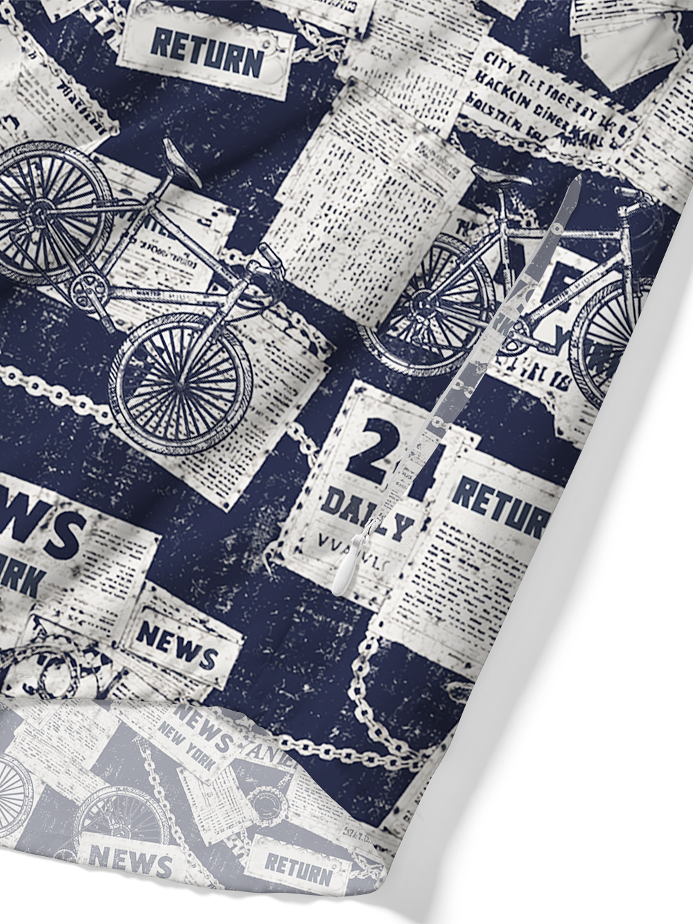 Orionride New York Daily News Zipper Pockets Ultra Lightweight Short Sleeves Gravel Shirt