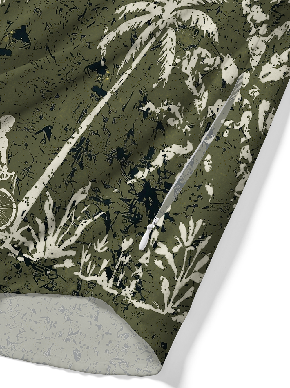 Orionride Coconut Tree Reflection Zipper Pockets Ultra Lightweight Short Sleeves Gravel Shirt